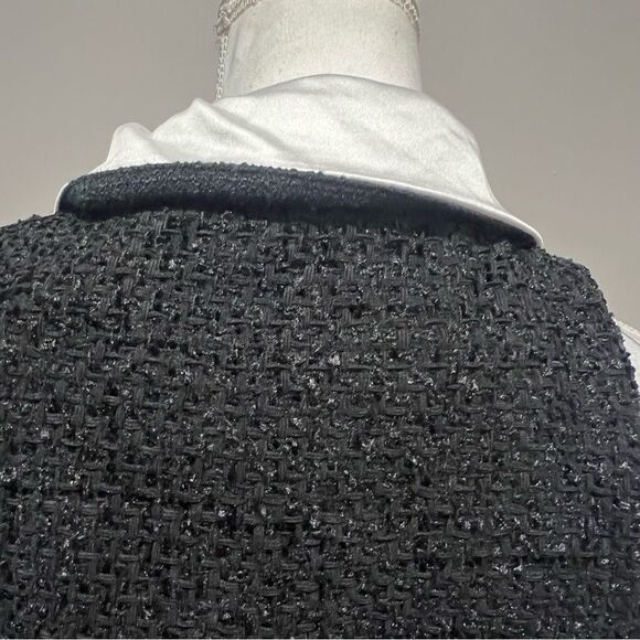 NWT Endless Rose Contrast Collar Tweed Mini Dress size medium women with pockets - Picture 15 of 16